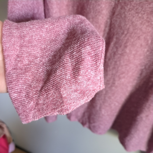 Eileen Fisher Organic Linen Knit Boat Neck Top Size Small Mauve Boxy Cut - Picture 4 of 6